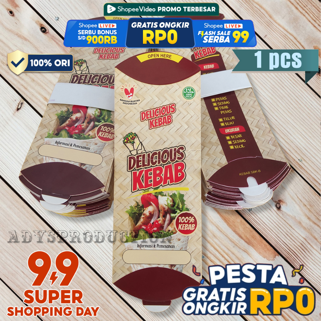 

Kardus Kebab TERMURAH | Bungkus Kebab TERBAIK | Kemasan Kebab