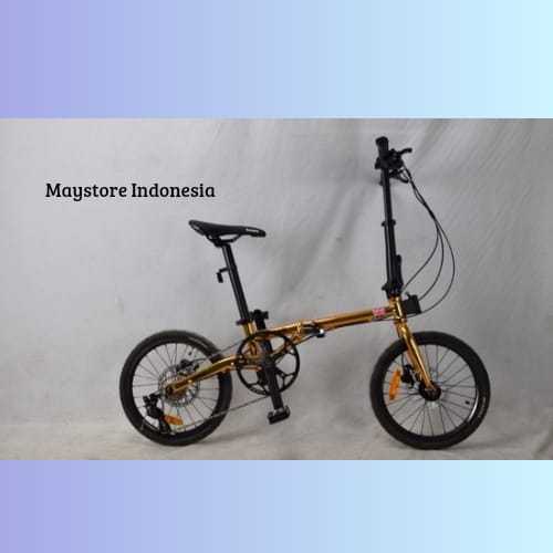 SEPEDA LIPAT 16 SAKONI WORKS ALPHA 10SP HYDRAULIC HOLLOW CRANK KENDA,SEPEDA READY SEMUA WARNA - BERG