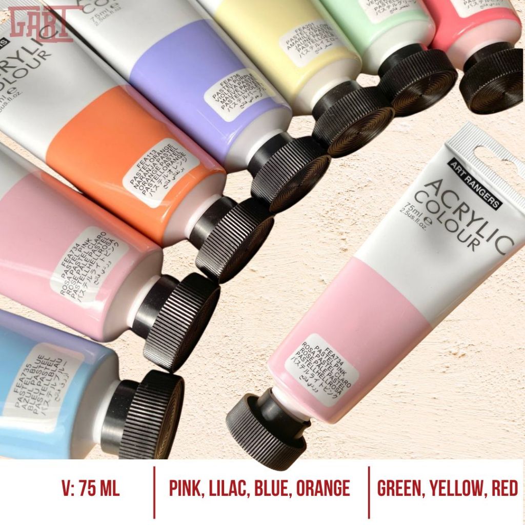 

CAT AKRILIK PASTEL 75ML ( Art Rangers ) - Cat Akrilik - Cat Lukis - Acrylic Color - Cat Warna Pastel Satuan - Cat Lukis Warna Macaroon Soft Cute - Bahan dan Alat Melukis