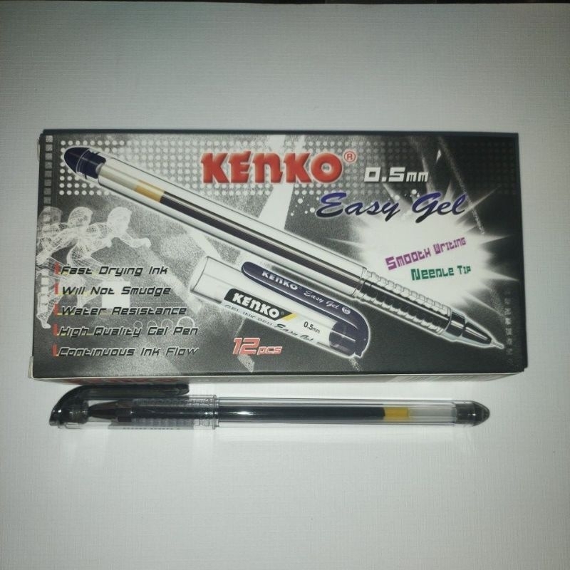 

pen kenko easy gel hitam isi 12 pcs
