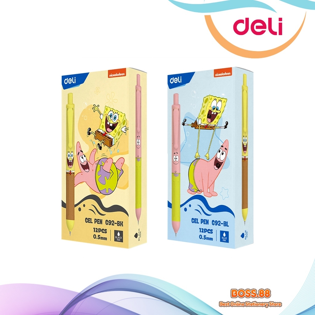 

GEL PEN / PULPEN GEL DELI G-92 SPONGEBOB (12 PCS)