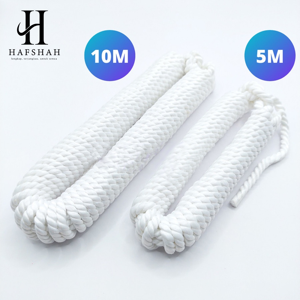 Tali Tambang Tandu Pramuka Besar dan Kecil Panjang 5m & 10m Warna Putih