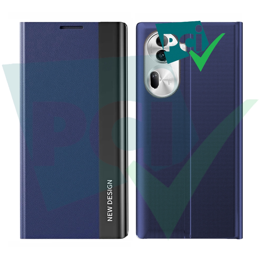 Flip Case Oppo Reno 11 5G  Electro Standing Casing HP Smart Windows Premium Super Full 360 Degree Me