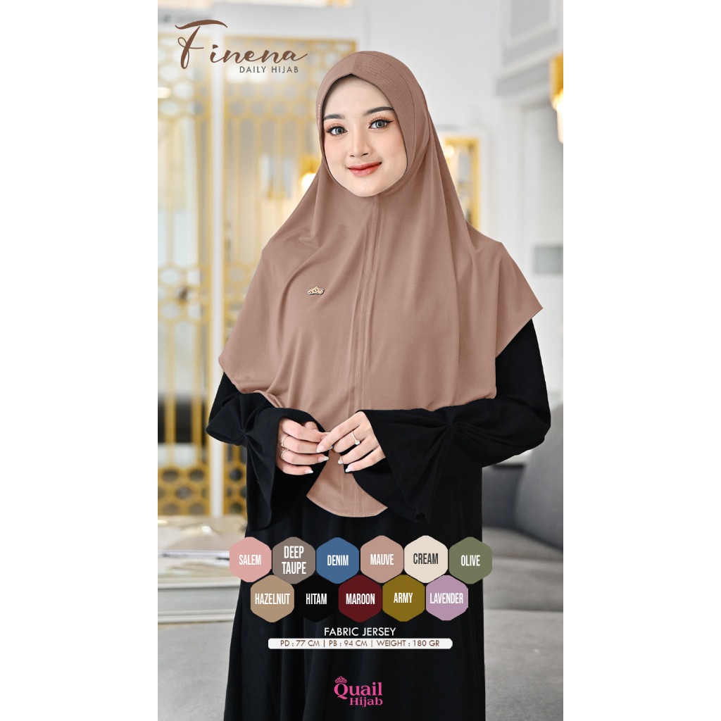 FINENA jumbo Quail Hijab