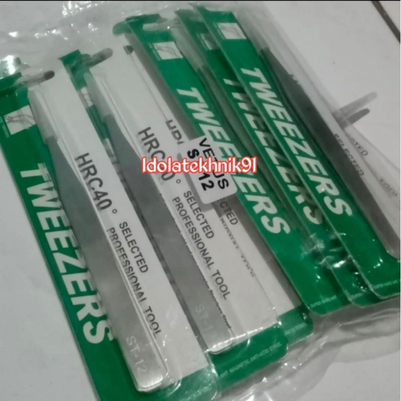 Pinset Alat cabut bulu walet Pinset alat kecantikan bulu mata Pinset ST 12 Lurus