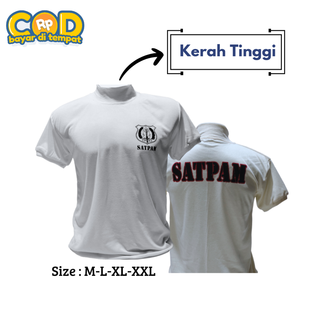 Security Satpam kaos security terbaru baju kaos dalaman satpam security coklat Kaos Krem Satpam Secu
