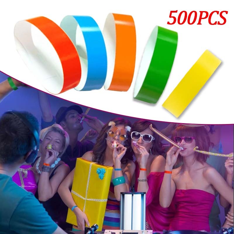 500pcs Gelang Tiket/Gelang Event/Gelang Tiket Anti Air/Gelang Tiket Acara/Gelang Wahana