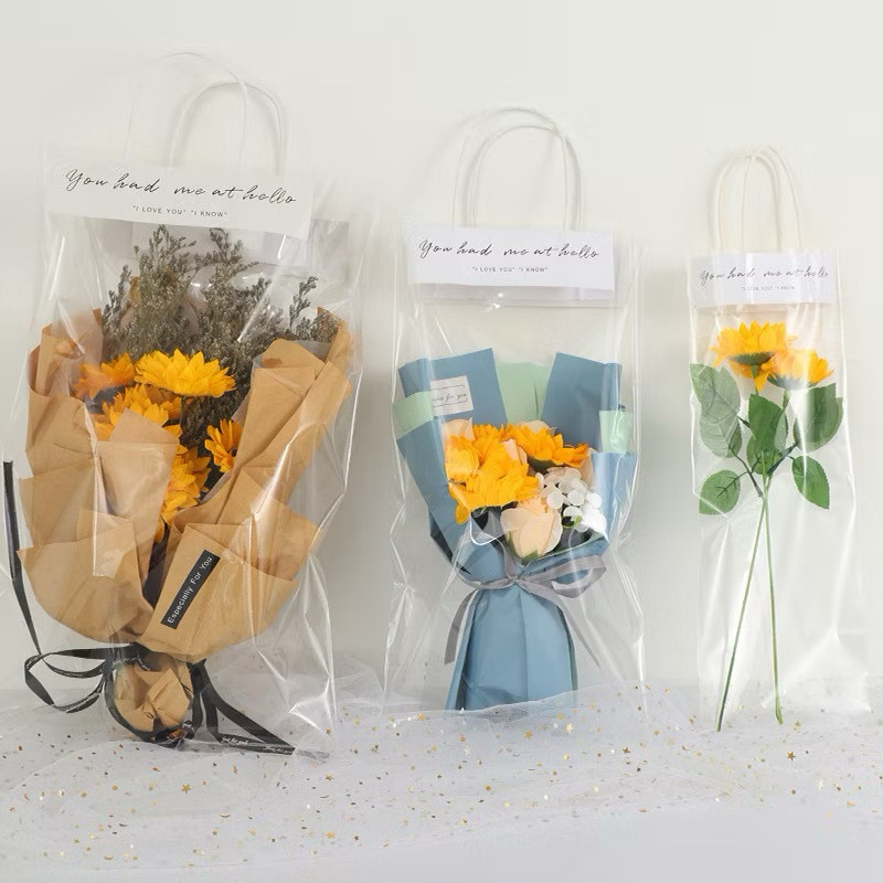 

Joyful Plastik Transparan Bunga / Tas Plastik Transparan Boneka / Tas Handbag Transparan Bucket Bunga /Transparant Plastik Bouquet Flower Wrapping Transparan Import Premium