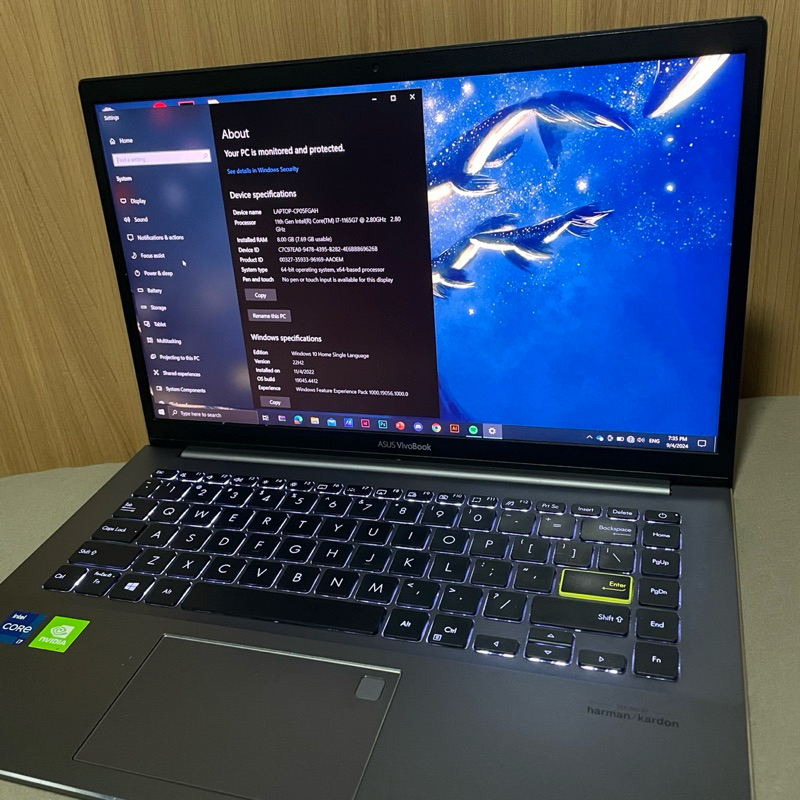 ASUS VIVOBOOK X421EQ Core i7 gen1165G7 - Ram 8GB - Nvidia GeForce MX 350