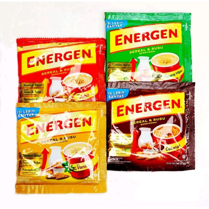 

ENERGEN SEREAL DAN SUSU (KEMASAN RENTENG ISI 10 SACHET)