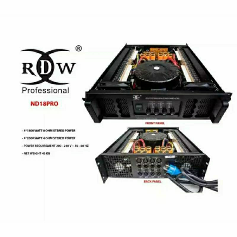 Power Amplifier RDW ND18PRO ND 18PRO ND 18 PRO Original 4 Channel