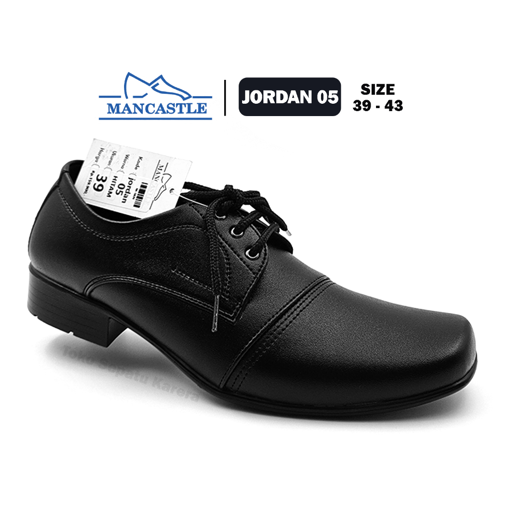 Sepatu Pria Dewasa Pantofel – PDH Formal – Kerja – ASN/PNS –Paskibra Sekolah – MANCASTLE – JORDAN 05