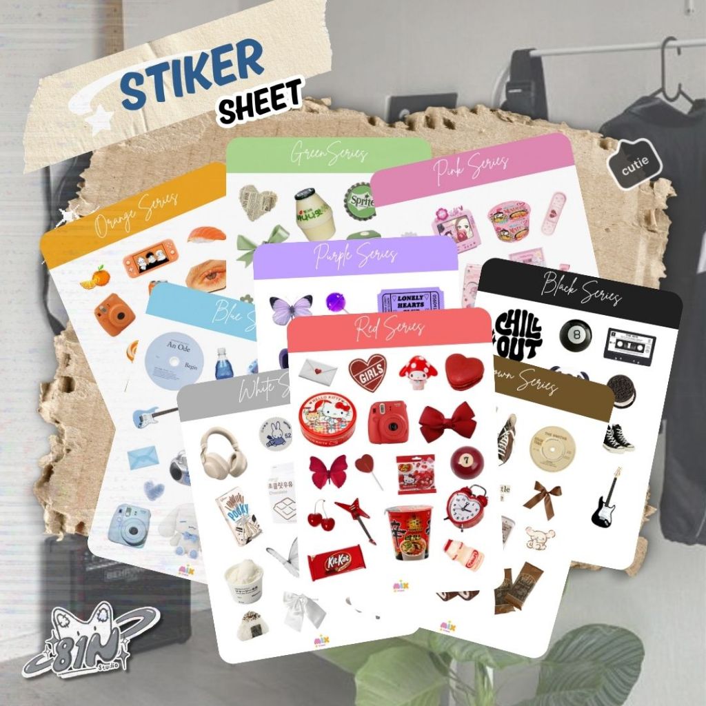 

Stiker Sheet Aesthetic (SS505) | Series Warna | Sticker Deco Planner by 81nStudio
