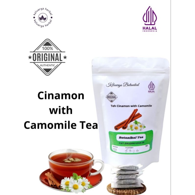 

Teh kayu manis with chamomile : cinnamon with bunga chamomile leaf tea isi 30 &20 teabag