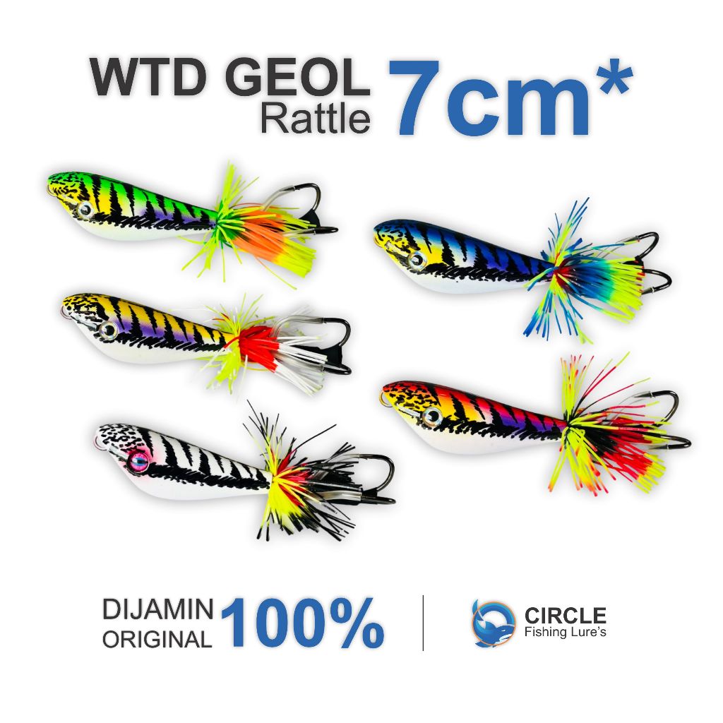 Auto WTD/GEOL TOMAN 7CM RATTLE 18gram Lure Casting Circle Lure Umpan Pancing