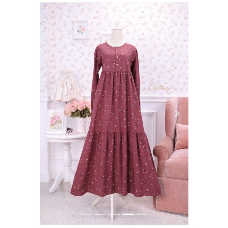 NEW DITSY SIZE S MODEL CAT MAROON (Viscose Premium)