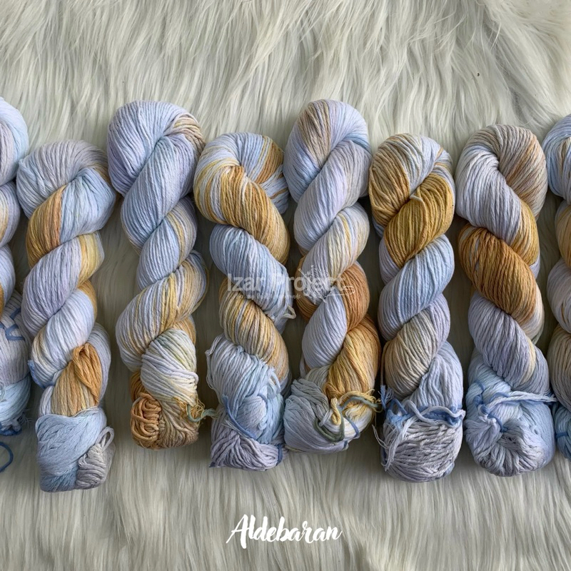 [Aldebaran] Benang Cotton Cashmere Twister Ombre Handdyed/ Benang Rajut Katun Kashmere / Benang Cott