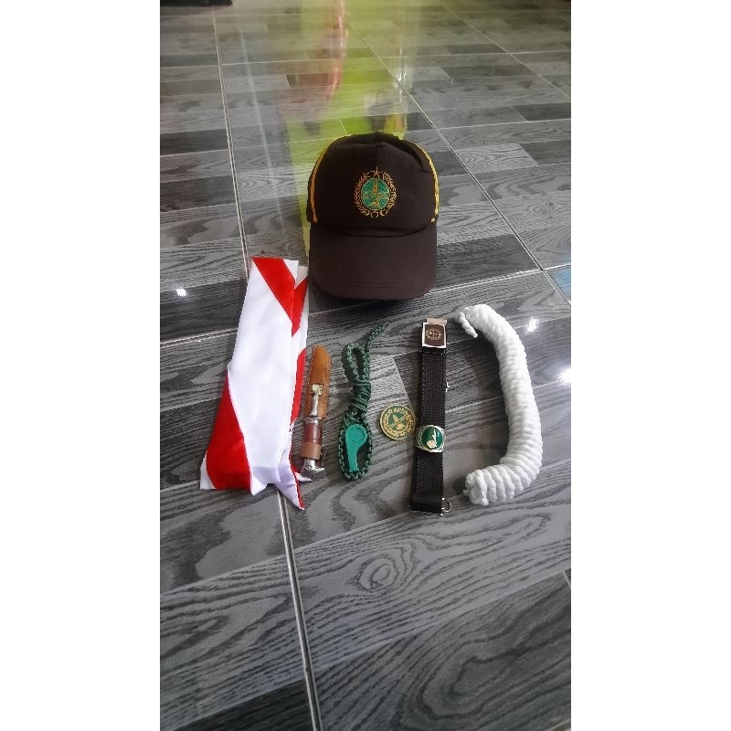 set atribut pramuka siaga khusus putri sd plus topi siaga putri komplit