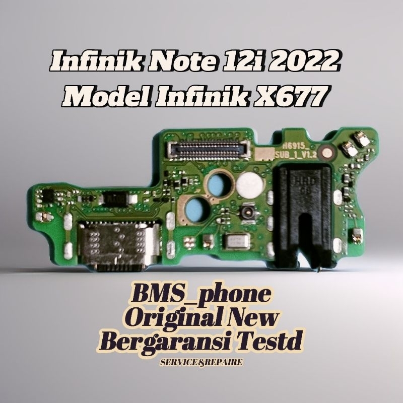 Konektor Cas Papan Pcb Konektor Cas Mic Infinik Note 12i 2022 Model Infinik X677 Original