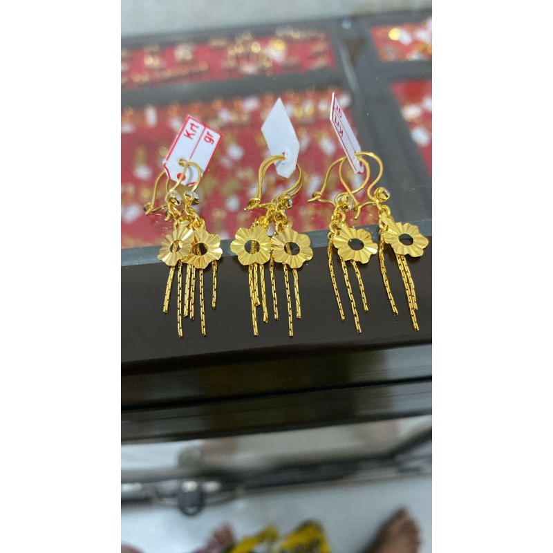 anting anak dewasa bahan kuningan lapis emas 22 karat
