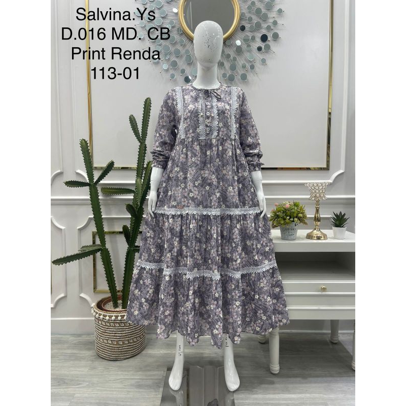 COD / MIDI SALVINA YS / MIDI KATUN SALVINA YS / MOTIF BUNGA