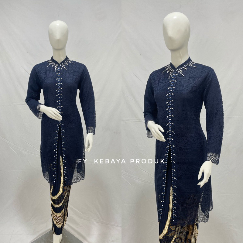 Kebaya Modern kebaya wisuda bahan brokat model tunik payet