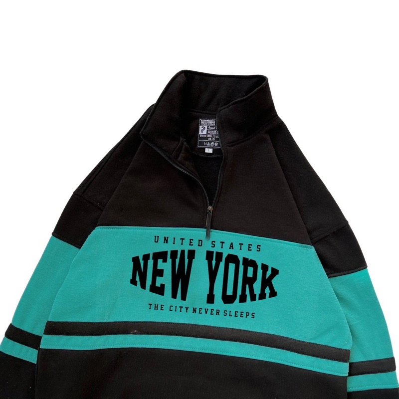 Sweater Halfzip Oversize Sweater Vintage Pria Wanita