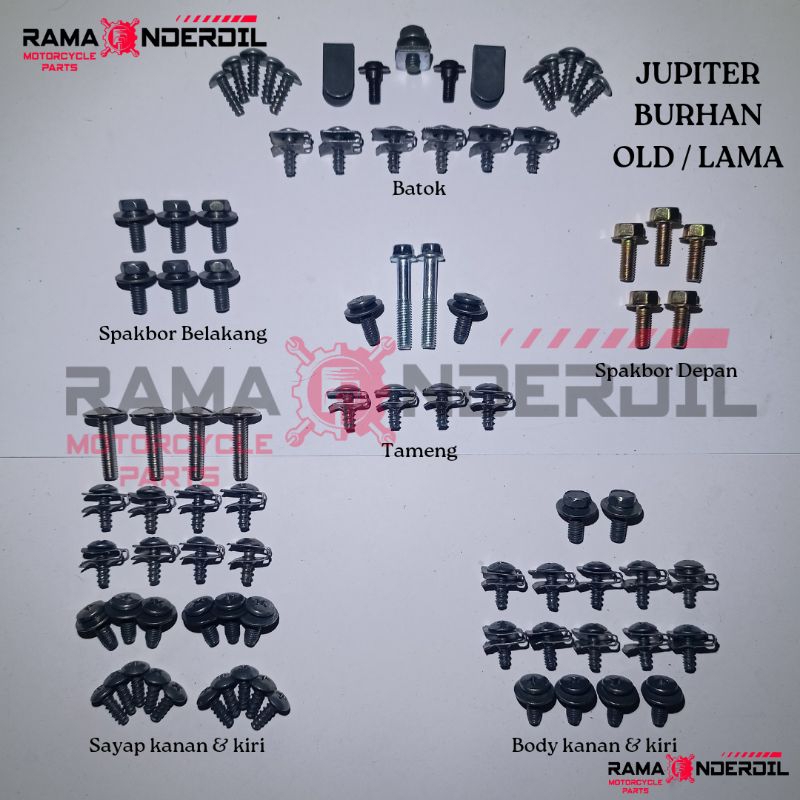 Baut/Baud full set body motor Yamaha Jupiter Z lama/old