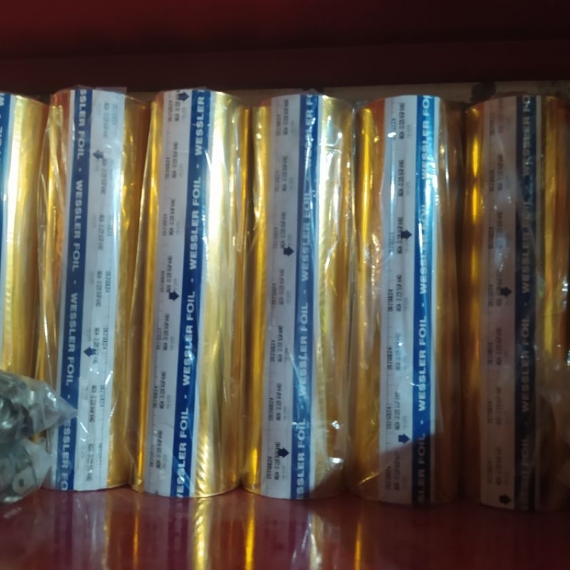 prada foil roll wessler gold emas pewarna kaligrafi (100 Meter x 21 cm)