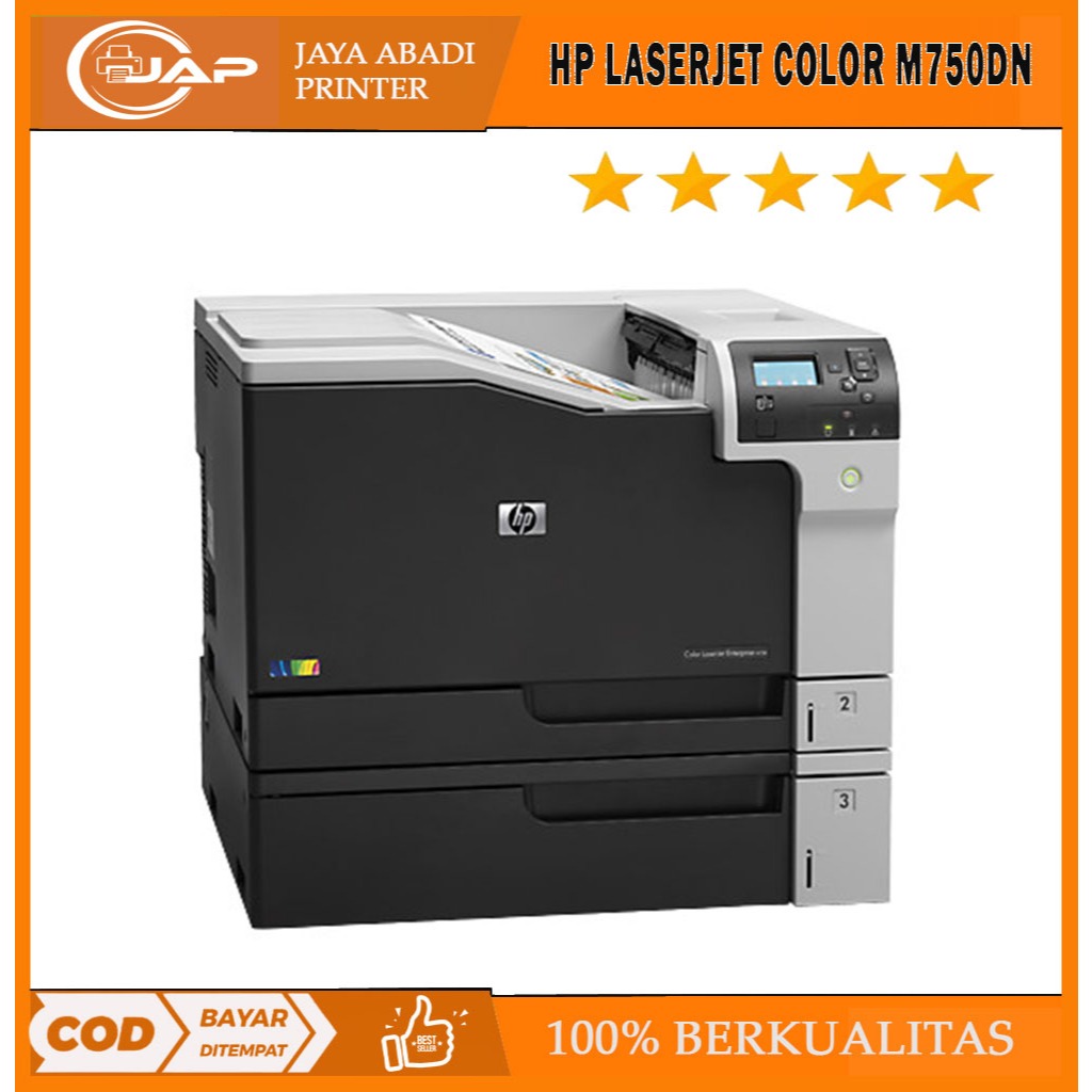 printer a3 hp Color LaserJet Enterprise M750dn m750 bergaransi