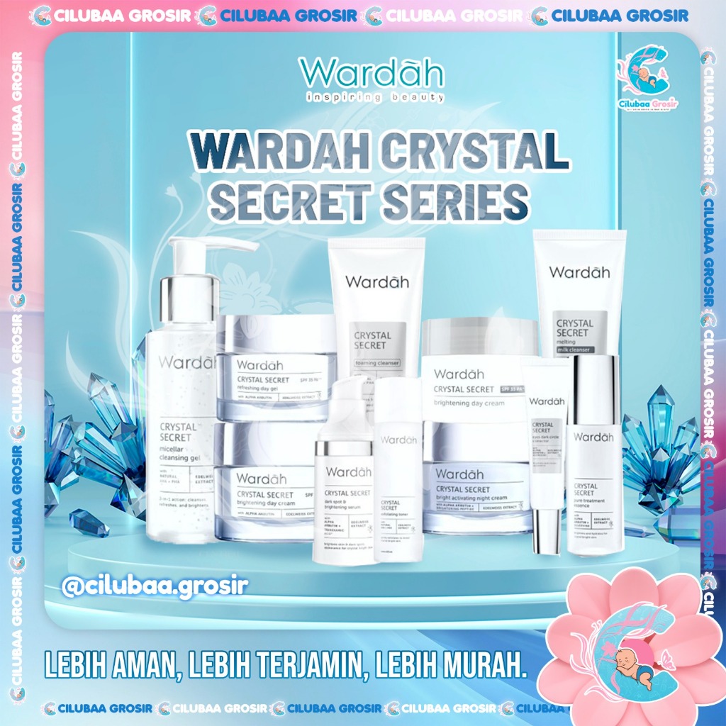 Wardah Crystal Secret Series || White Secret Series ||  Foaming Cleanser || Day Night Cream || Brigh