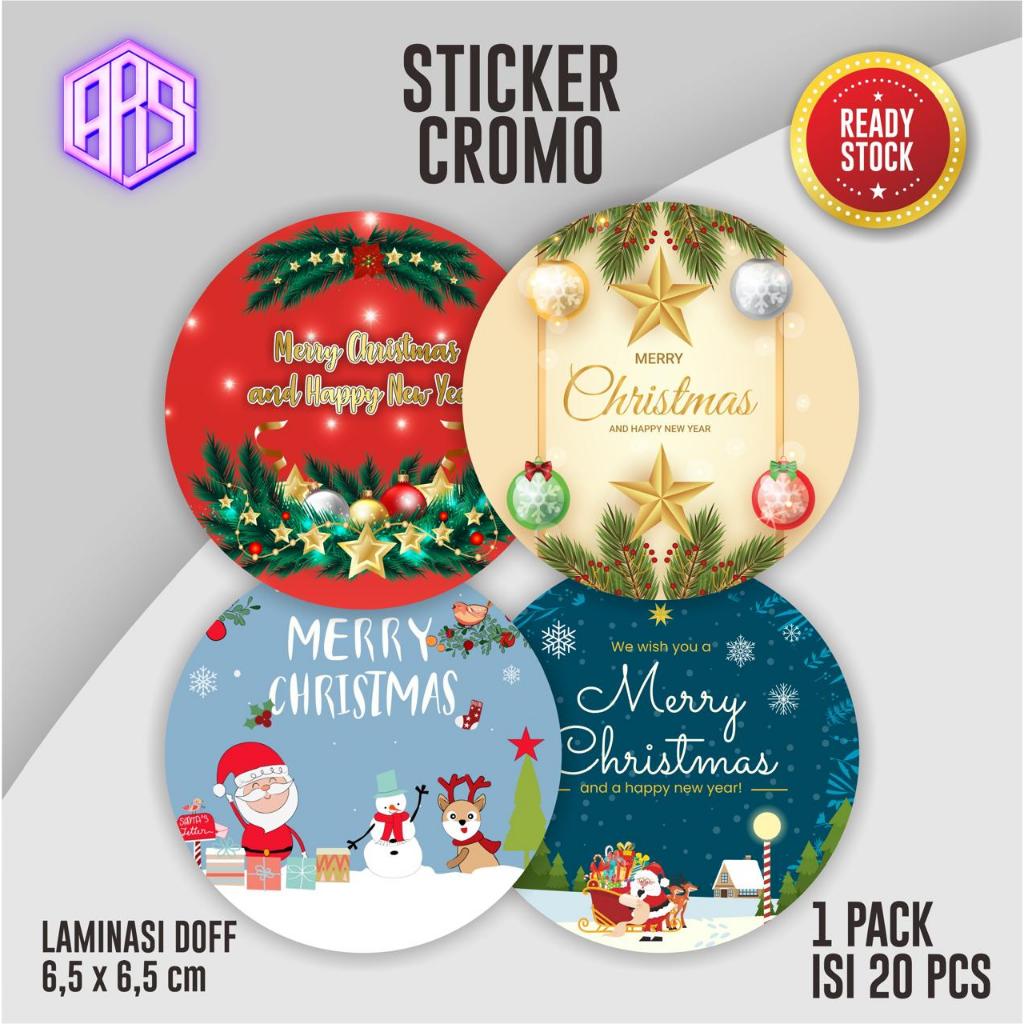 

(20pcs) Sticker Natal Merry Christmast Stiker Toples Kue Kering Xmas Ver 2