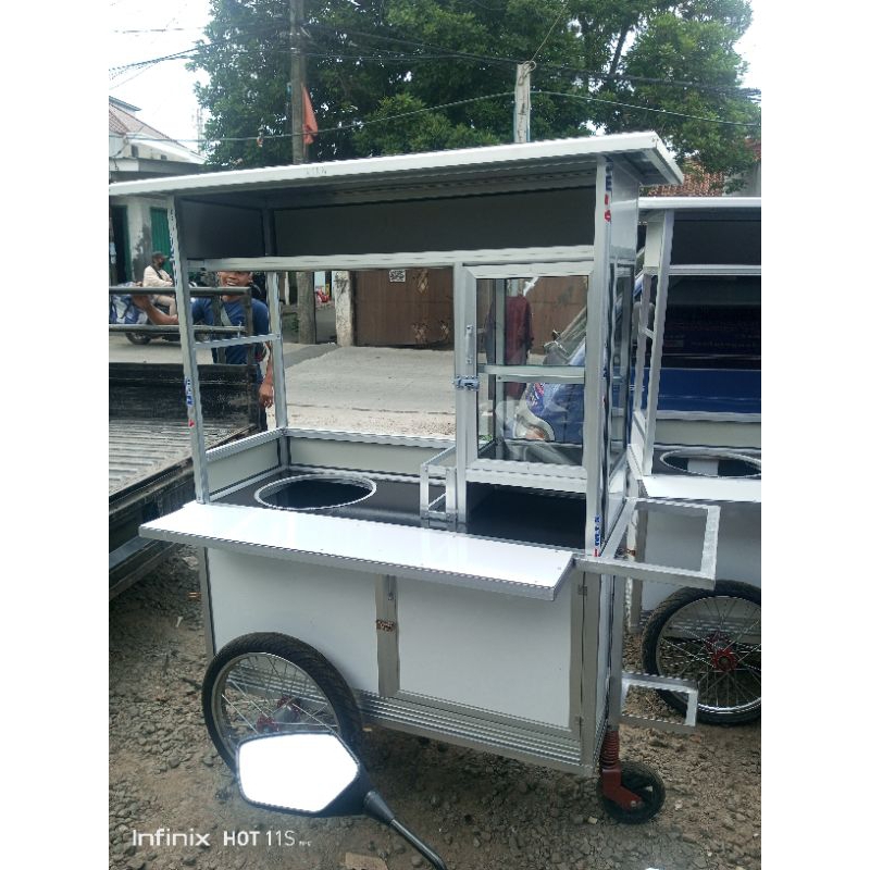 gerobak mie Ayam alumunium