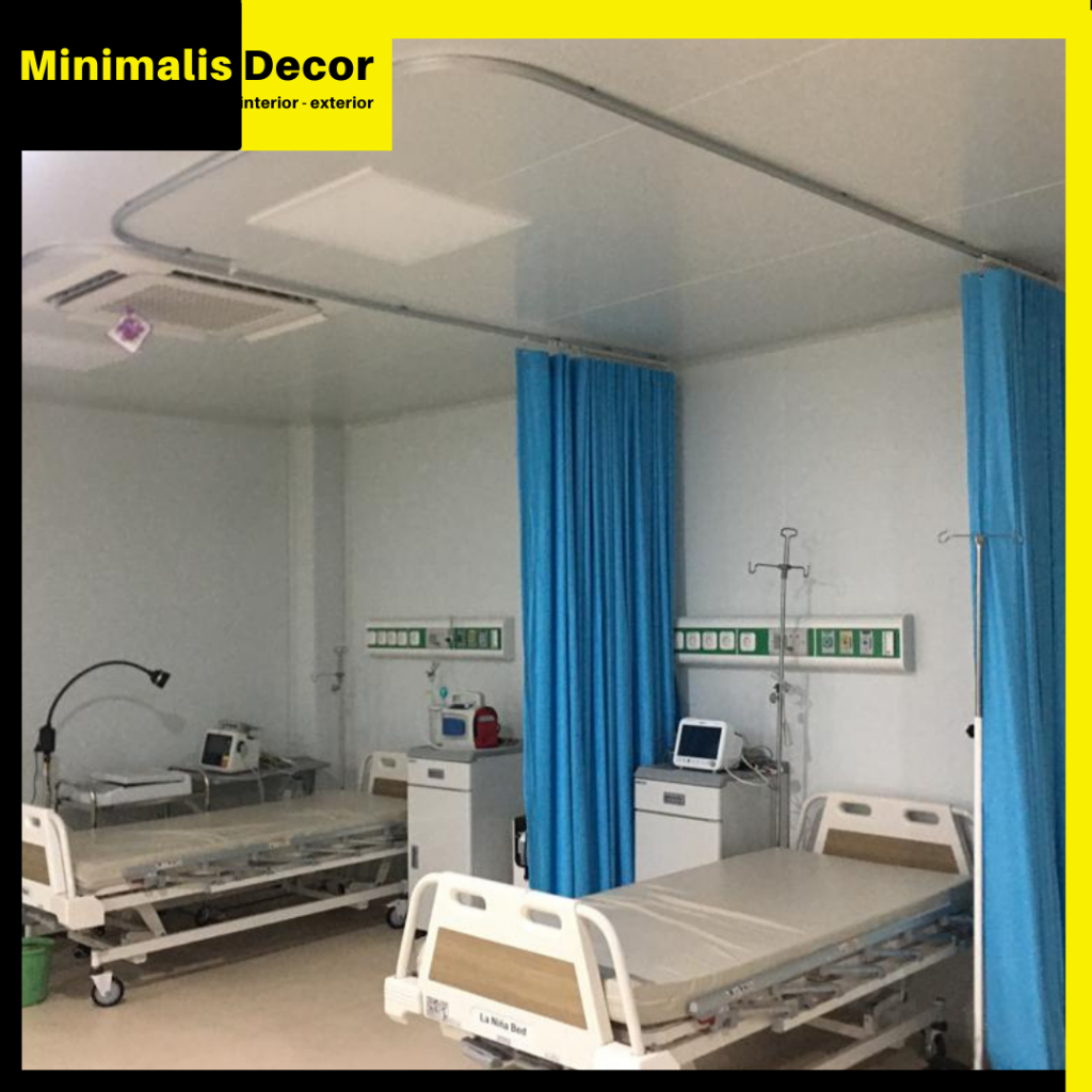 Gorden rumah sakit iconeed hijau full bahan tanpa jaring (foto hanya contoh)