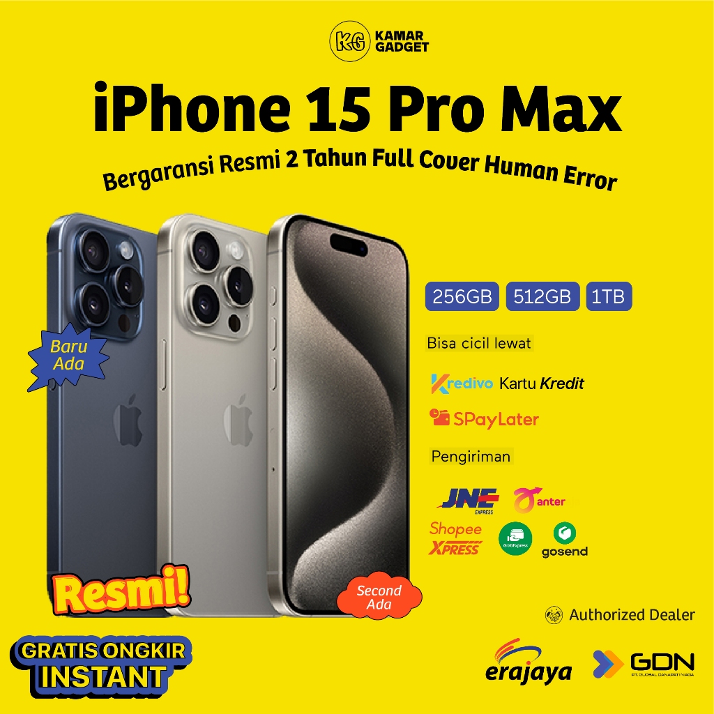 iPhone 15 Pro Max Second Seken iBox | New Baru Garansi Resmi 128GB 256GB 512GB 1TB Black Natural Whi