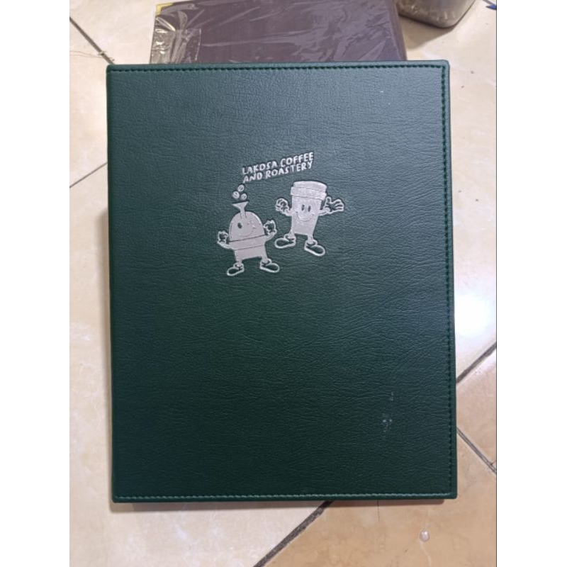 

cover menu resto caffe&hotell size a4 logo di embos model ring