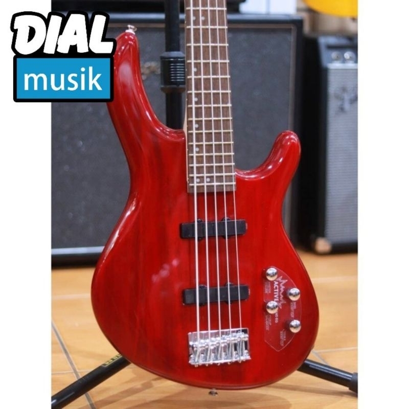 Cort Action Bass Plus V Trans Red - Bass Elektrik 5 String Original