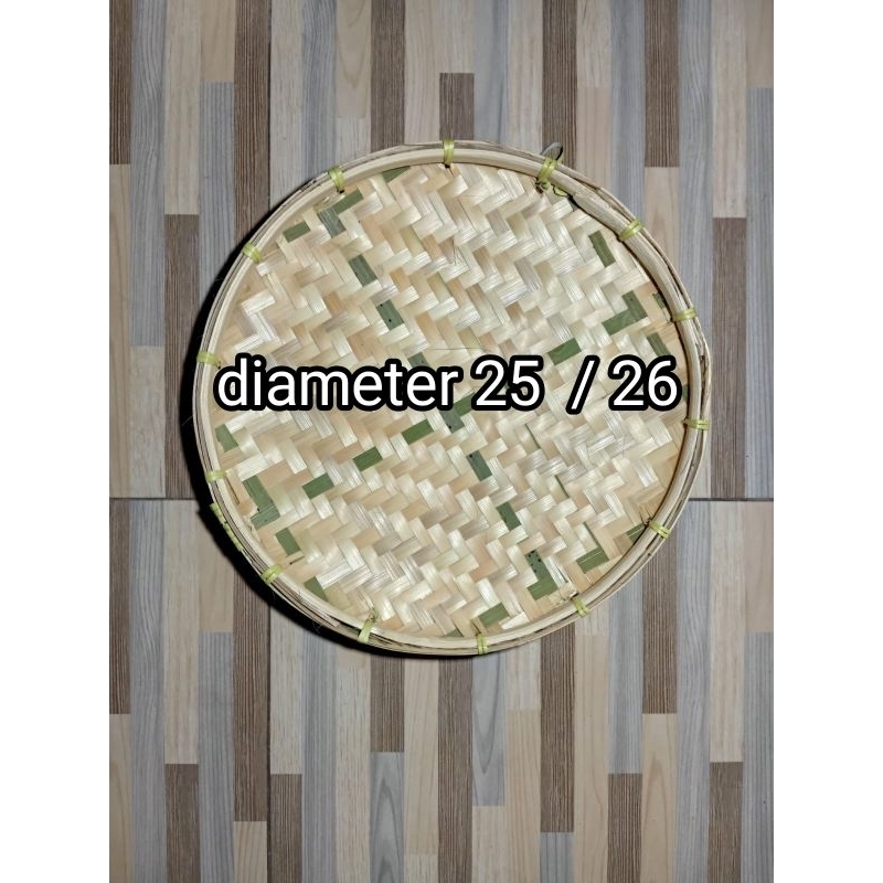 tampah bambu 25cm/Tempeh/tambir/nyiru/nampan bambu/tampah murah/piring lalapan/tampah mini/tampah ke