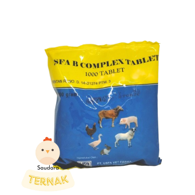 USFA B Complex Tablet isi 1000 Vitamin B Kompleks Hewan Ayam Kambing Sapi