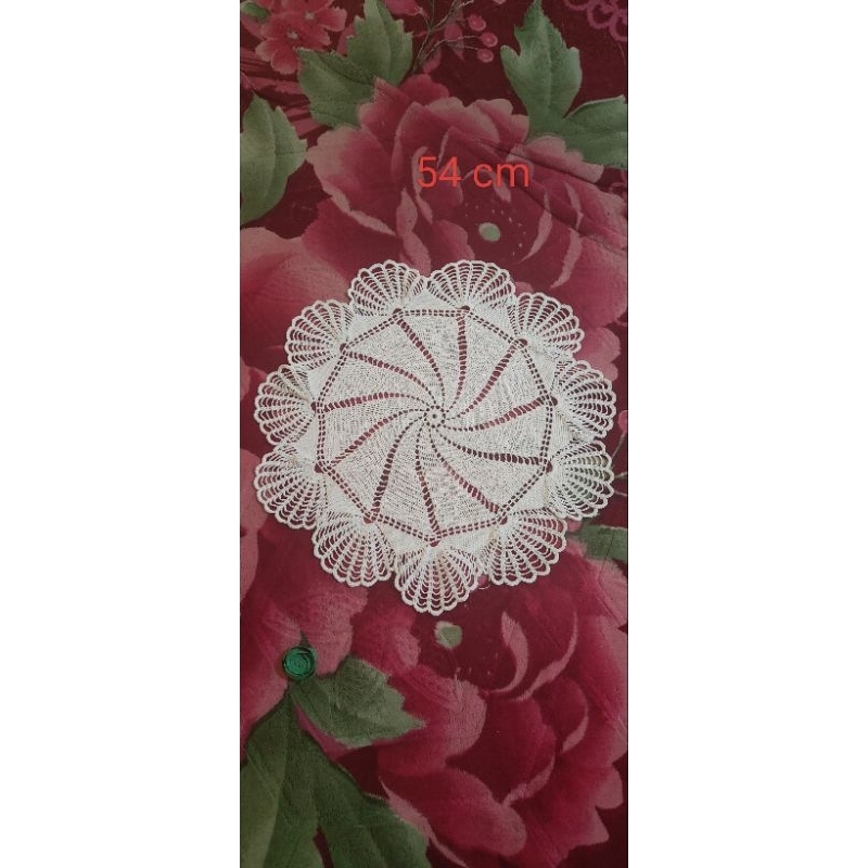 taplak meja rajut bulat