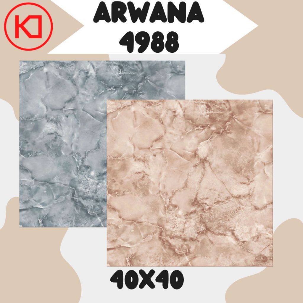 Keramik Lantai Motif Marmer Arwana 4988 40x40
