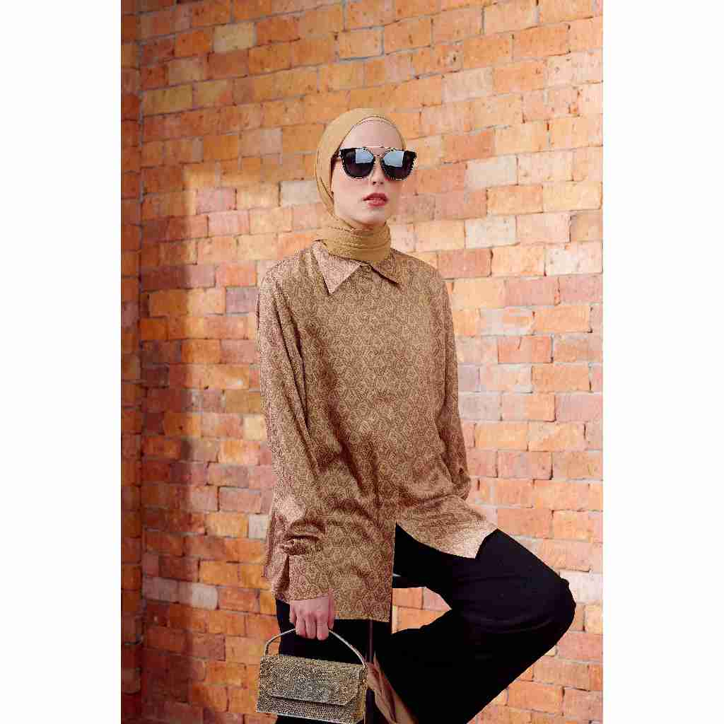 Wiwiek Hatta (WH) Talia Top Shirt - Baju Kemeja Atasan Signature WH