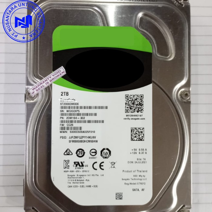 Hardisk Internal 3,5" 2 TB Seagate Barracuda Hardisk pc cctv 2tb