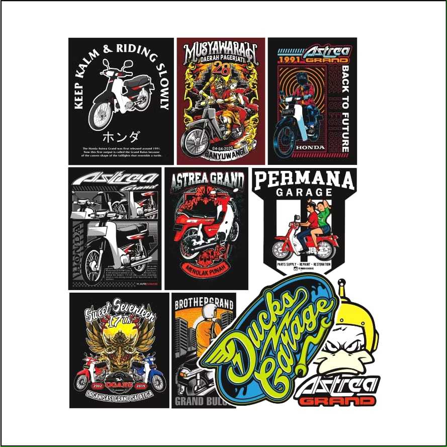 stiker event honda grand astre prima impressa/stiker acara honda grand part 002 & part 003