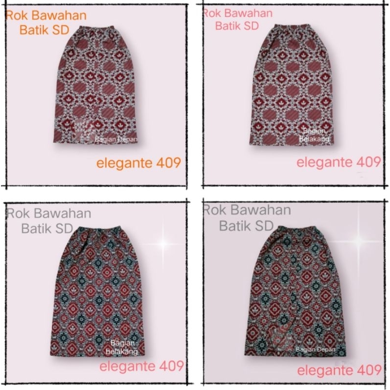 Rok Bawahan Seragam Batik Anak Kelas 1-6 Sekolah Dasar