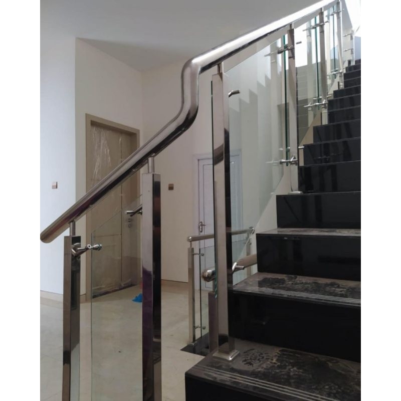 Railing Tangga Kaca Stainless 201