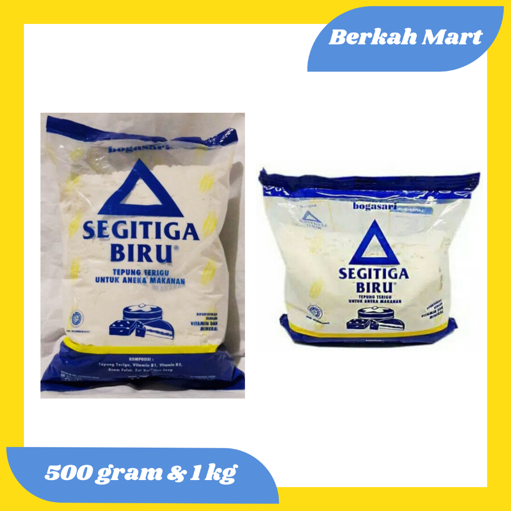

TEPUNG TERIGU "SEGITIGA BIRU" UKURAN 1KG & 1/2 KG