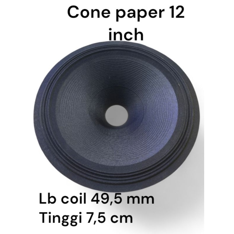 daun kertas konus cone paper speaker 12 inch Audax 12252 lubang 15 in diameter coil 49,5 mm