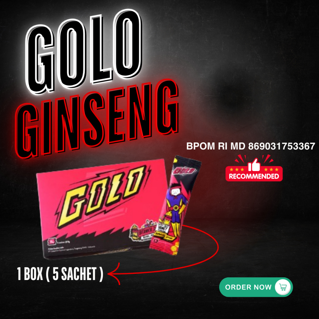 

READY Golo Ginseng Official - Mister Golo Gingseng - Mr Golo Original 1 Box Isi 5 Sachet Bpom