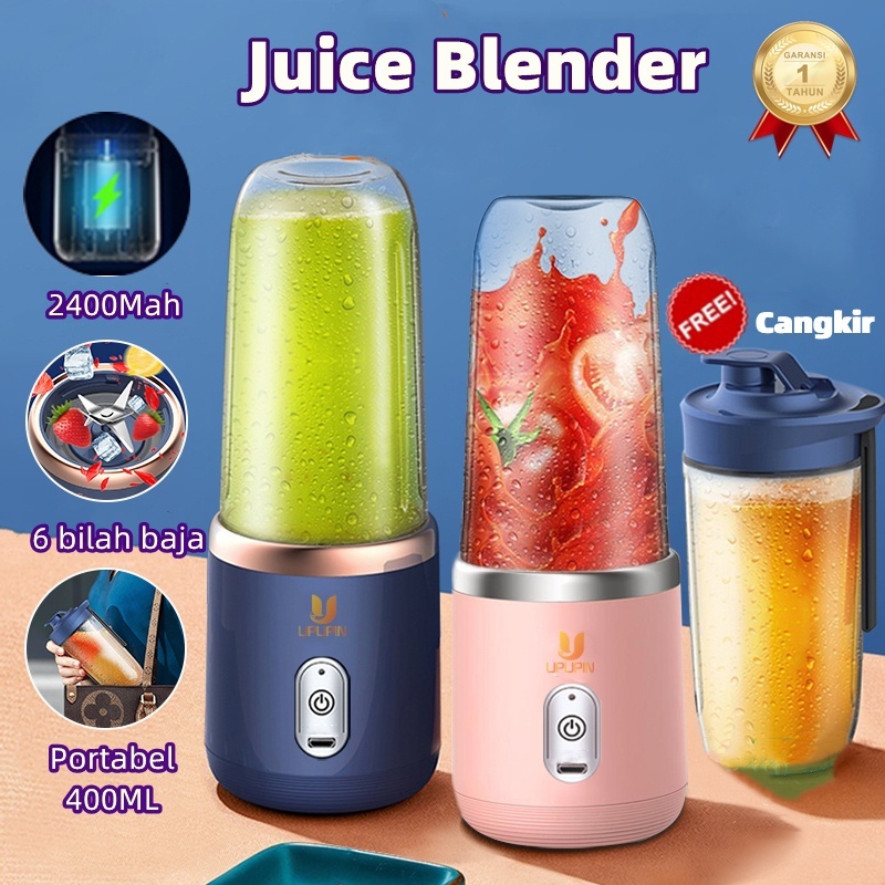 UPUPIN Blender Portable Mini Juice Blender 6 Pisau Juicer Portable Usb Pembuat Jus Elektrik Recharge